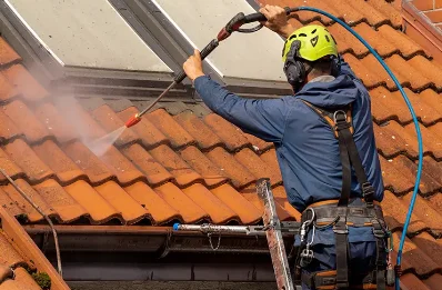 Démoussage et hydrofuge de toiture à Tréouergat